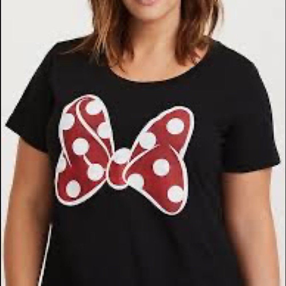 🎀NWT Torrid Disney Minnie Mouse Bow Fitted Tee 5X🎀